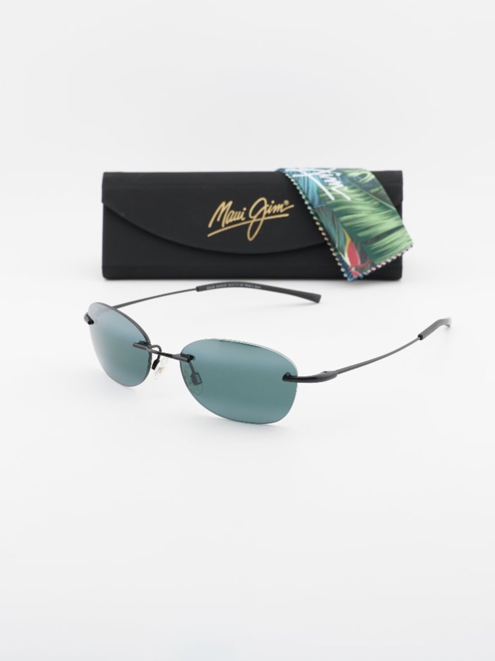 Maui Jim AKI AKI 333 02 Rectangle Sunglasses – Black / Grey Mirror